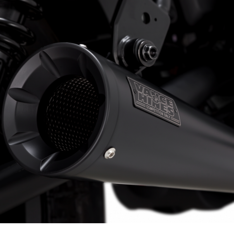 Honda Rebel Performance Exhaust - Vance and Hines - Upsweep Slip-On - Matte Black - `17-`20